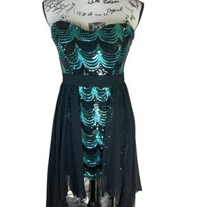 Jodi Kristopher High-Lo Sequin Dress Size 5/6